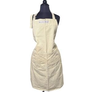 Williams Sonoma Cotton Apron in Light Olive Green